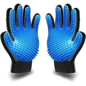 Pet Grooming Kit for Dog Cat Rabbit Fur 2 Sided Grooming Brush Bath Cleaning Glove