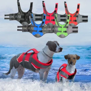 Summer Dog Life Jacket Reflective Adjustable Small Medium Large Dogs Swimwear