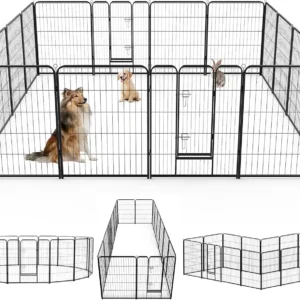 Dog Playpen Indoor Fence 16 Panel 40" Height Metal Exercise Pen